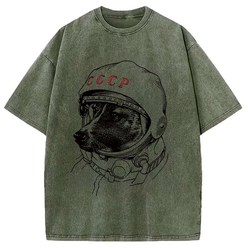 Modecanvas Astro Dog Washed T-Shirt