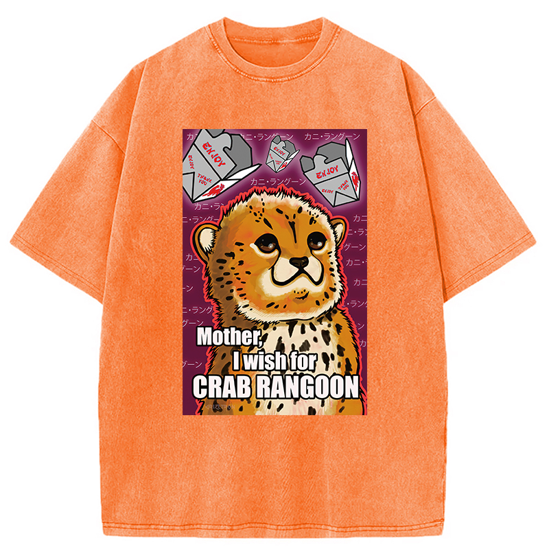 Modecanvas Mother I Wish for Crab Rangoon Washed T-Shirt