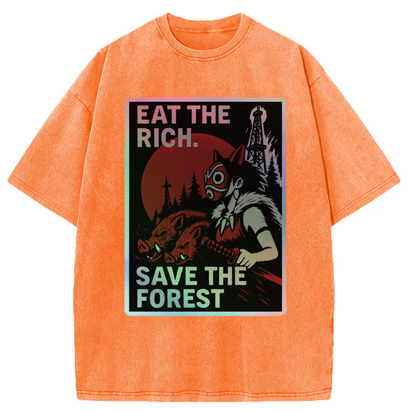 Modecanvas Eat The Rich Washed T-Shirt