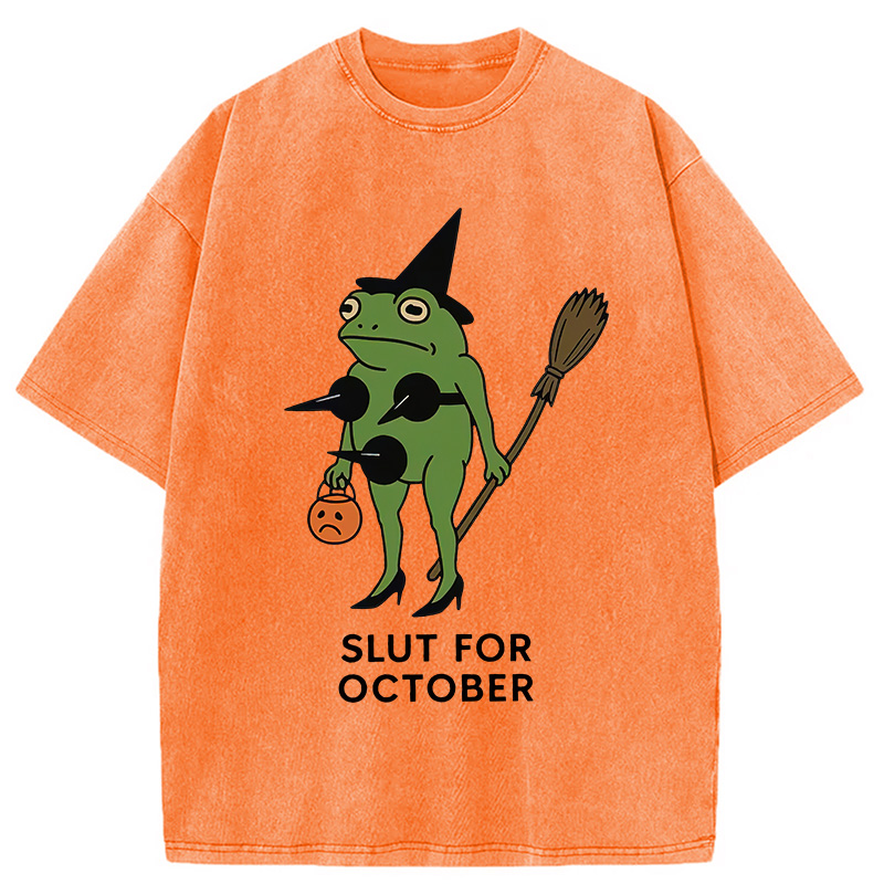 Modecanvas Slut For October Washed T-Shirt