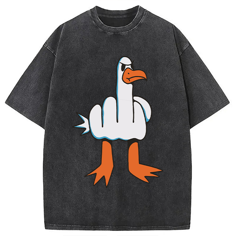 Modecanvas Rude Seagull Washed T-Shirt
