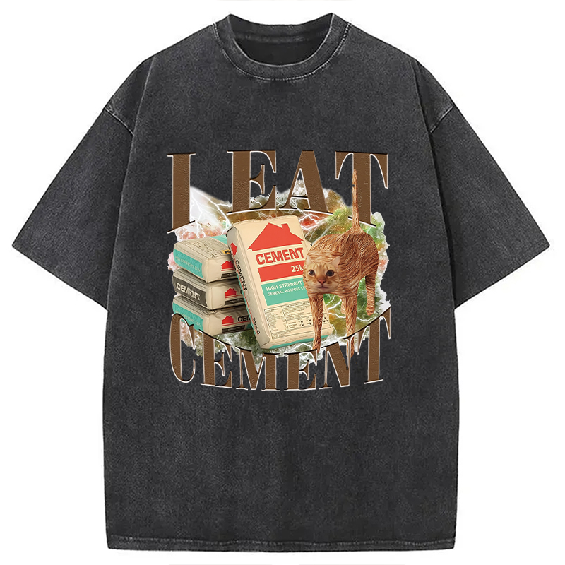 Modecanvas Unhinged I Eat Cement Washed T-Shirt