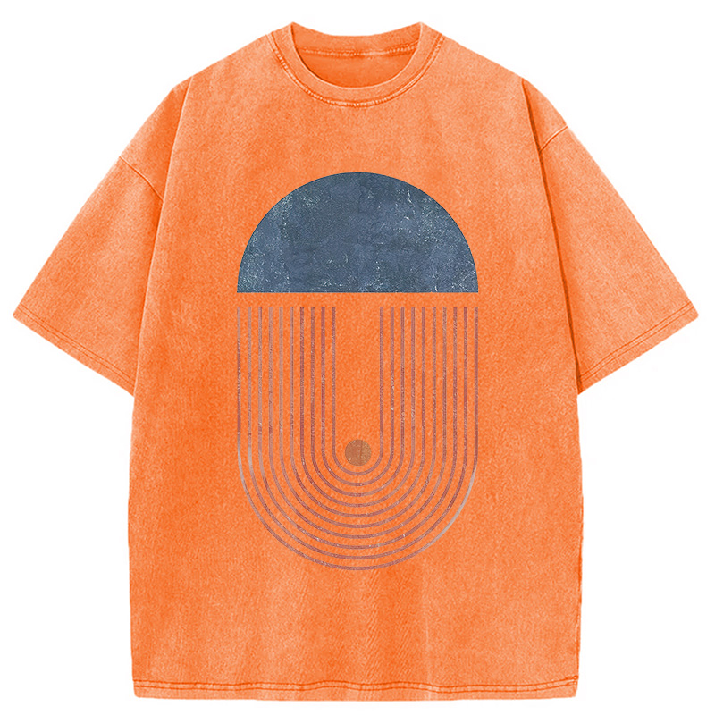 Modecanvas Abstract Art Washed T-Shirt