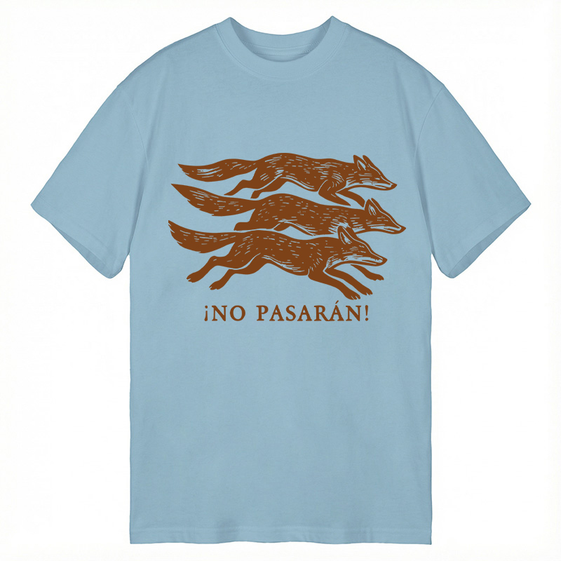 Modecanvas No Pasaran! Anti-Fascist Fox DTG Printing Classic T-Shirt