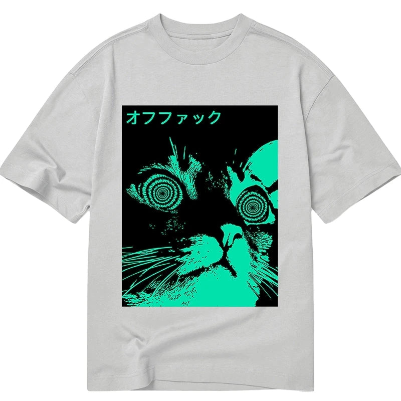 Modecanvas Cool Cat Japanese DTG Printing Classic T-Shirt-modecanvas