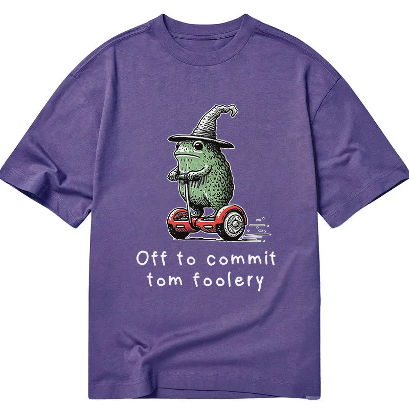 Modecanvas Frog Riding A Balance Scooter DTG Printing Classic T-Shirt-modecanvas