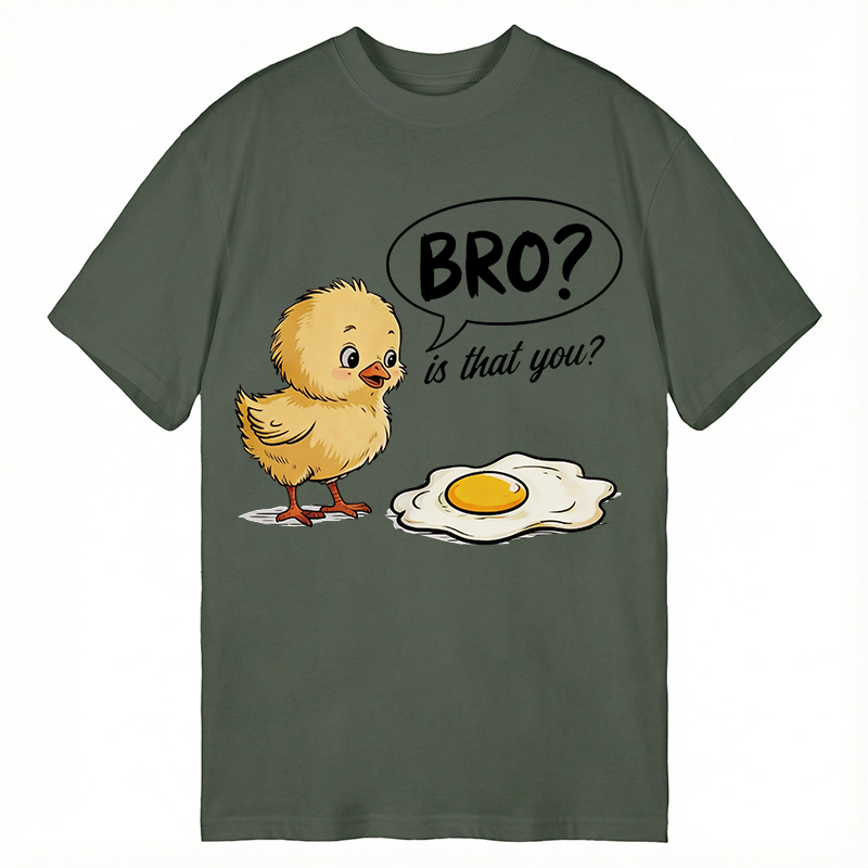 Modecanvas Funny Chick And Egg DTG Printing Classic T-Shirt-modecanvas