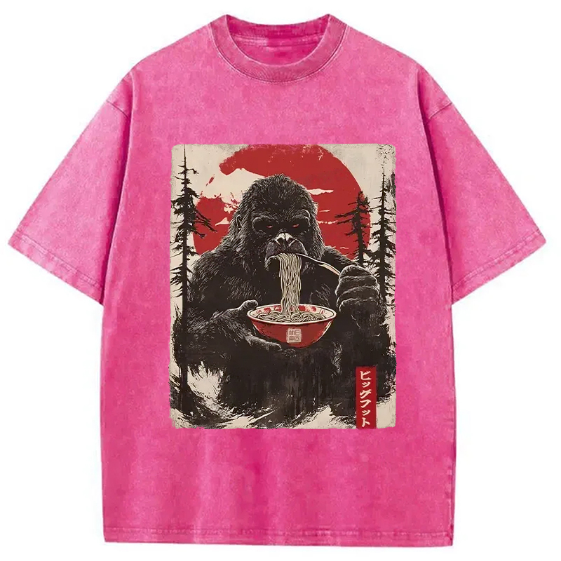 Modecanvas Ramen Lover Bigfoot Washed T-Shirt
