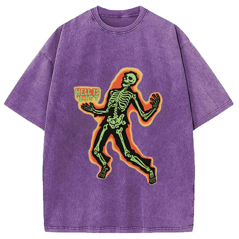 Modecanvas HELL IS LIT Washed T-Shirt
