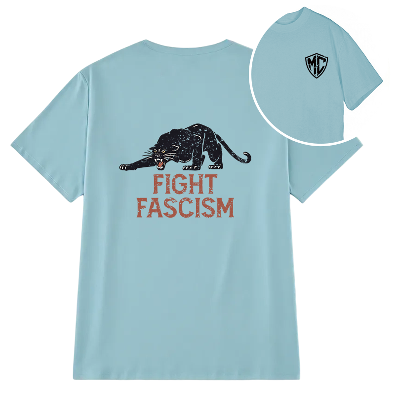 Modecanvas Fight Black Panther DTG Printing Back Classic T-Shirt