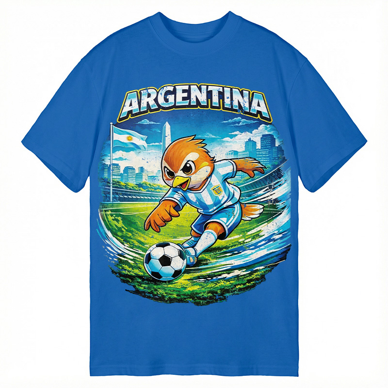 Modecanvas Argentina Rooster Soccer DTG Printing Classic T-Shirt-modecanvas