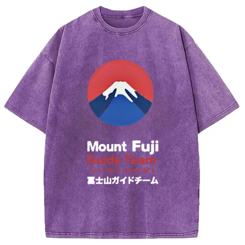 Modecanvas Japanese Mount Fuji Snow Washed T-Shirt