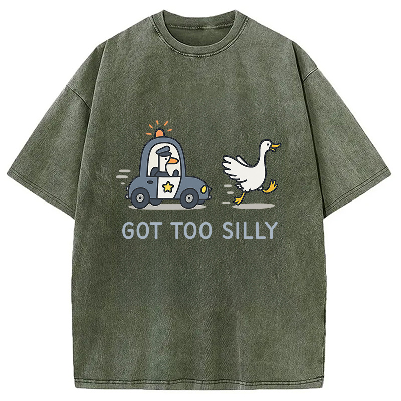 Modecanvas Retro Comfort Goose Washed T-Shirt