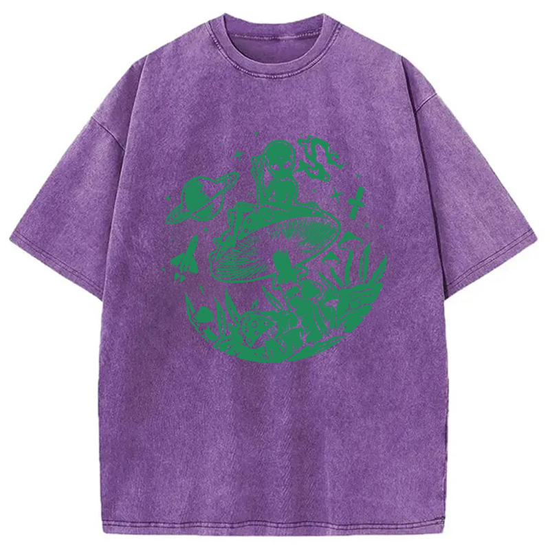 Modecanvas Psychedelic Alien Trip Washed T-Shirt