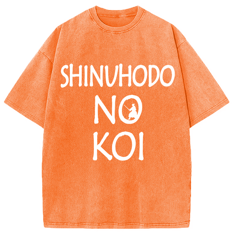 Modecanvas No Koi DTG Printing Washed T-Shirt
