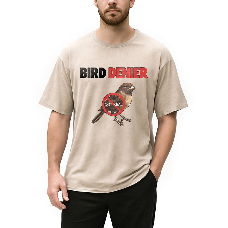 Modecanvas Bird Denier DTG Printing Washed T-Shirt