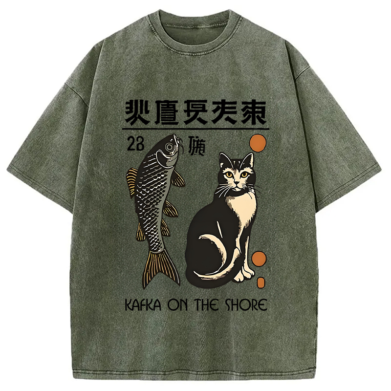 Modecanvas Kafka On The Shore Washed T-Shirt