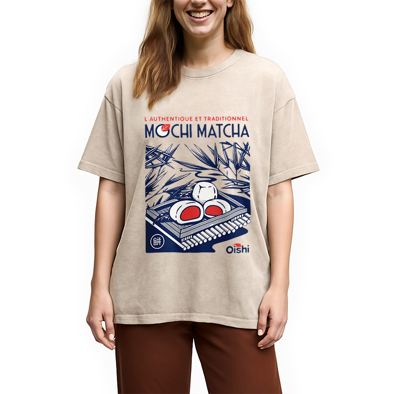 Modecanvas Mochi Matcha Oishi Market Washed T-Shirt