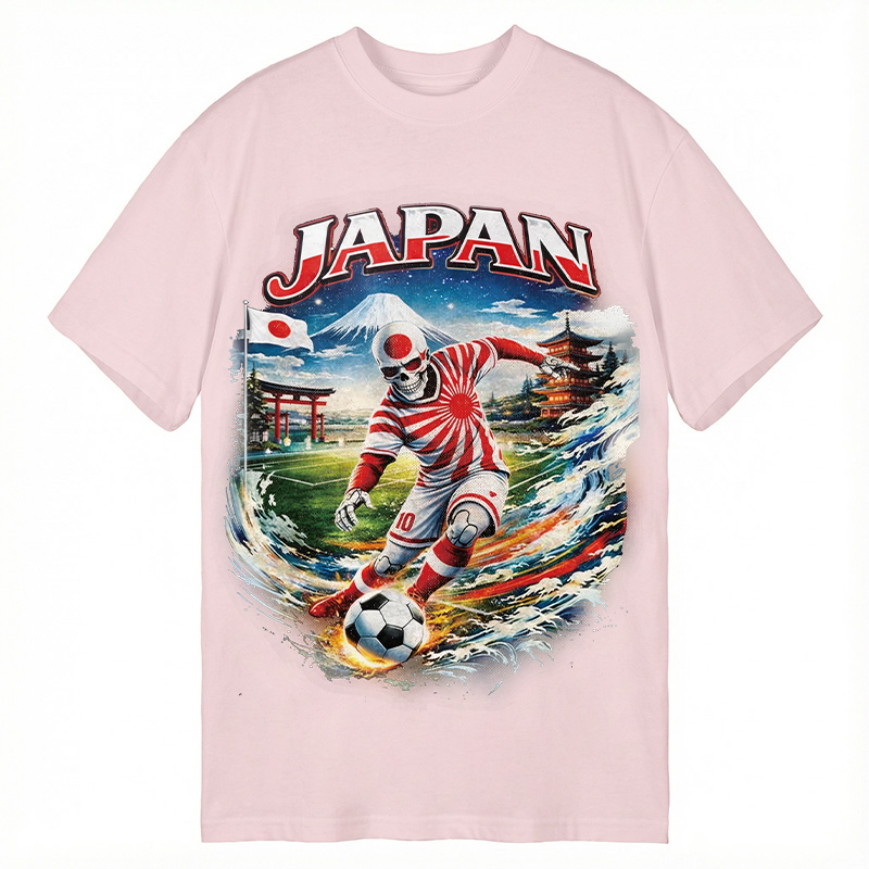 Modecanvas Vintage Japanese Football DTG Printing Classic T-Shirt-modecanvas