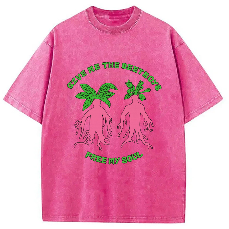 Modecanvas Give Me The Beetboys Washed T-Shirt