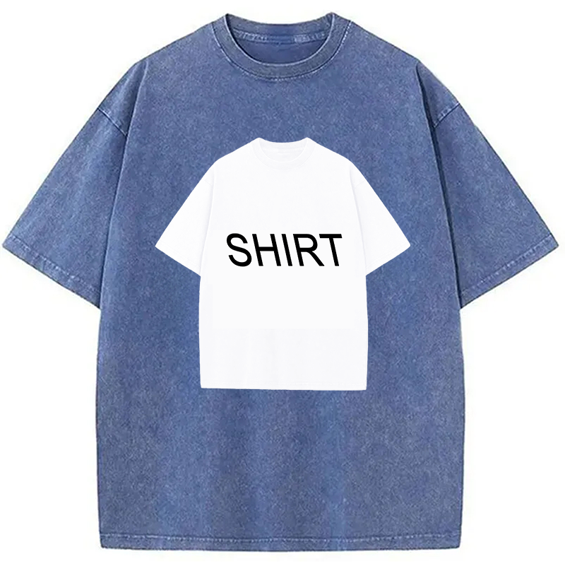 Modecanvas Shirt Of A Shirt Funny Meme Washed T-Shirt-modecanvas