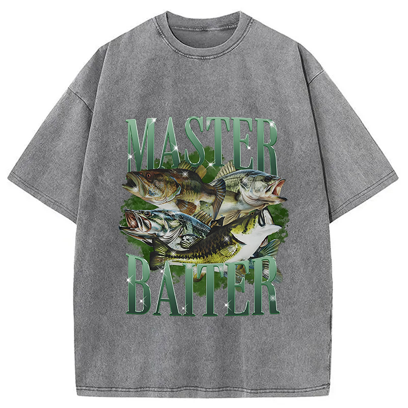 Modecanvas Master Baiter Retro Washed T-Shirt-modecanvas