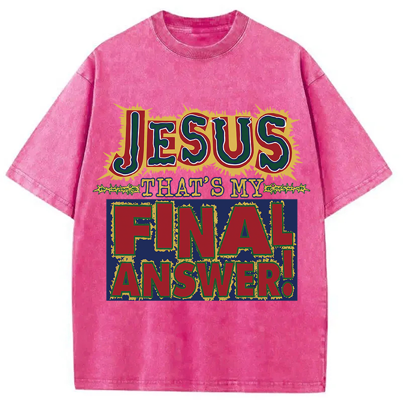 Modecanvas Jesus Bible Holy DTG Printing Washed T-Shirt