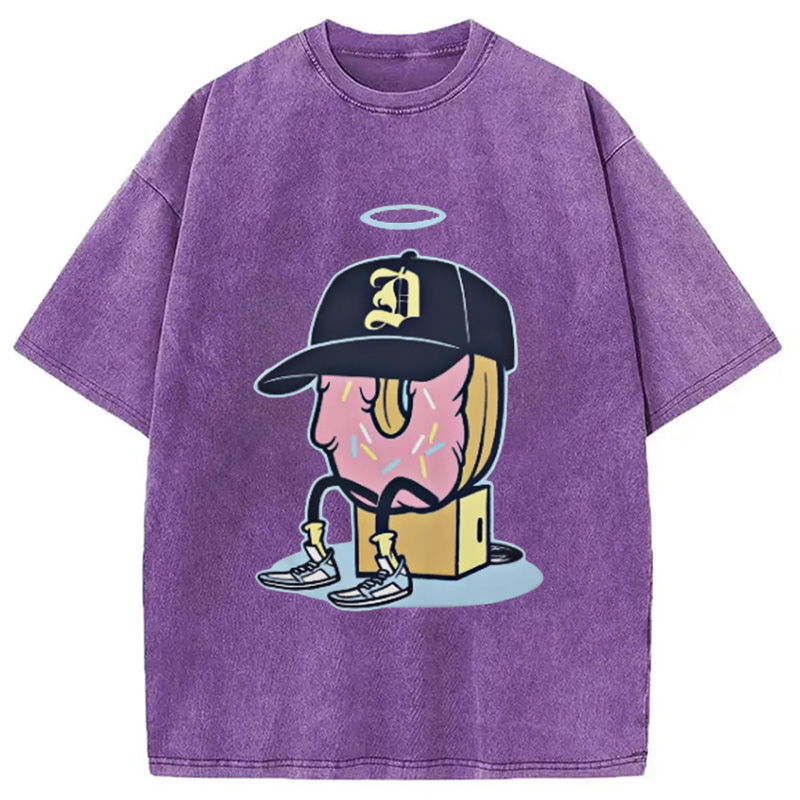 Modecanvas Dilla Donuts Hip Hop Washed T-Shirt