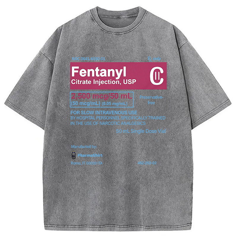 Modecanvas FENTANYL Designed with Love Washed T-Shirt
