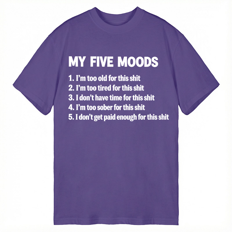 Modecanvas My Five Moods DTG Printing Classic T-Shirt-modecanvas