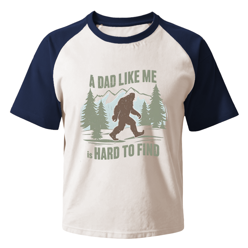 Modecanvas Bigfoot Funny Camping Dad Raglan T-Shirt