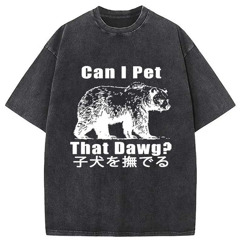 Modecanvas Pet The Bear Washed T-Shirt