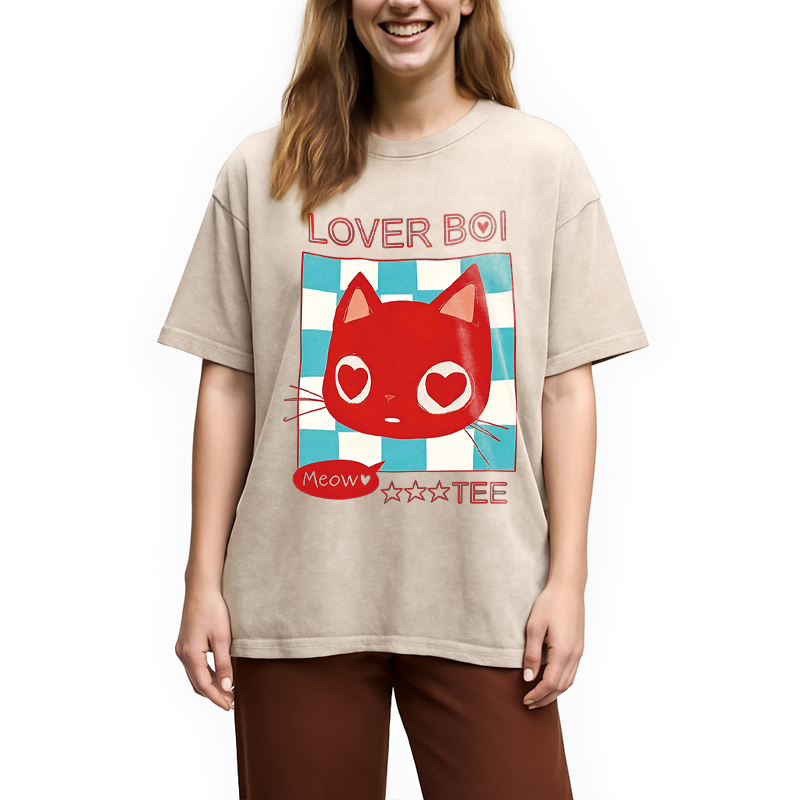Modecanvas Lover Boi Washed T-Shirt