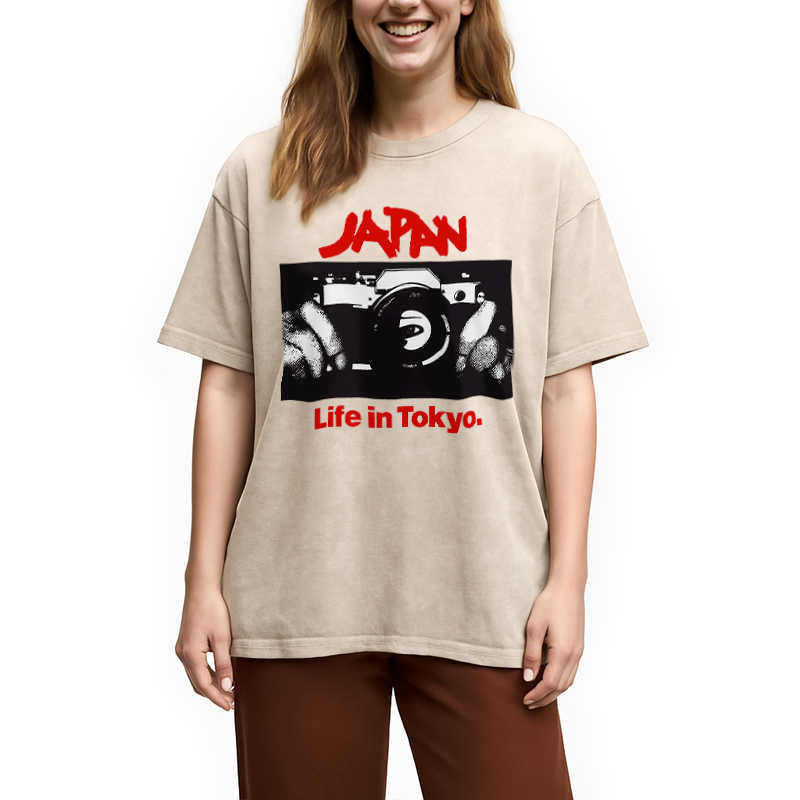 Modecanvas Japan Life in Tokyo Sylvian Synth Washed T-Shirt