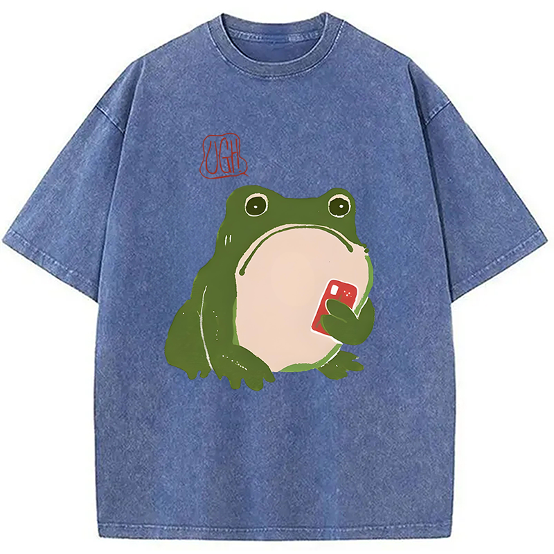 Modecanvas Ugh Matsumoto Hoji Frog Washed T-Shirt