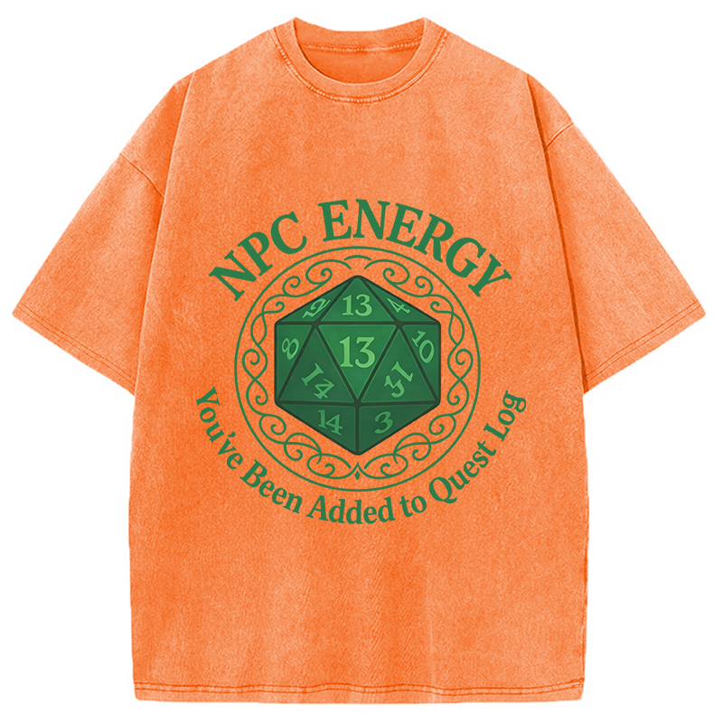 Modecanvas NPC Energy DTG Printing Washed T-Shirt