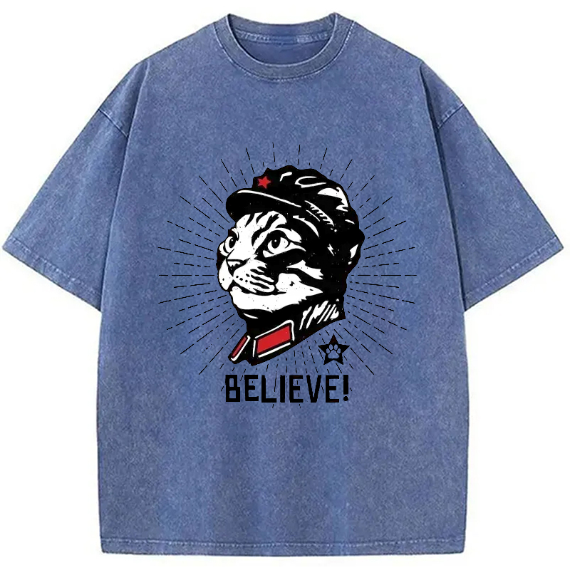 Modecanvas Trust Cat Chairman Washed T-Shirt