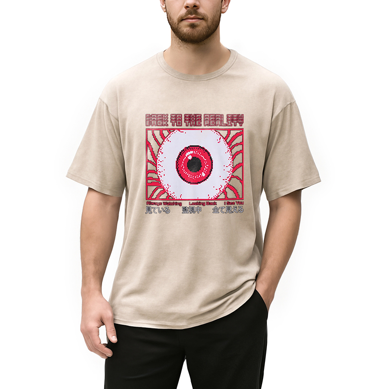 Modecanvas Under Surveillance DTG Printing Washed T-Shirt