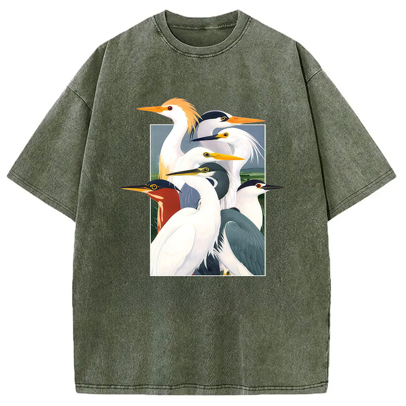 Modecanvas Wetland Assembly DTG Printing Washed T-Shirt