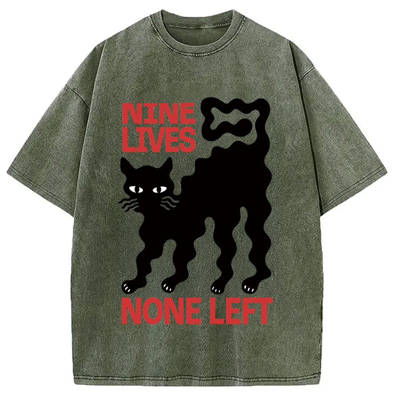 Modecanvas Neko Space Ramen Adventures Vintage Washed T-Shirt