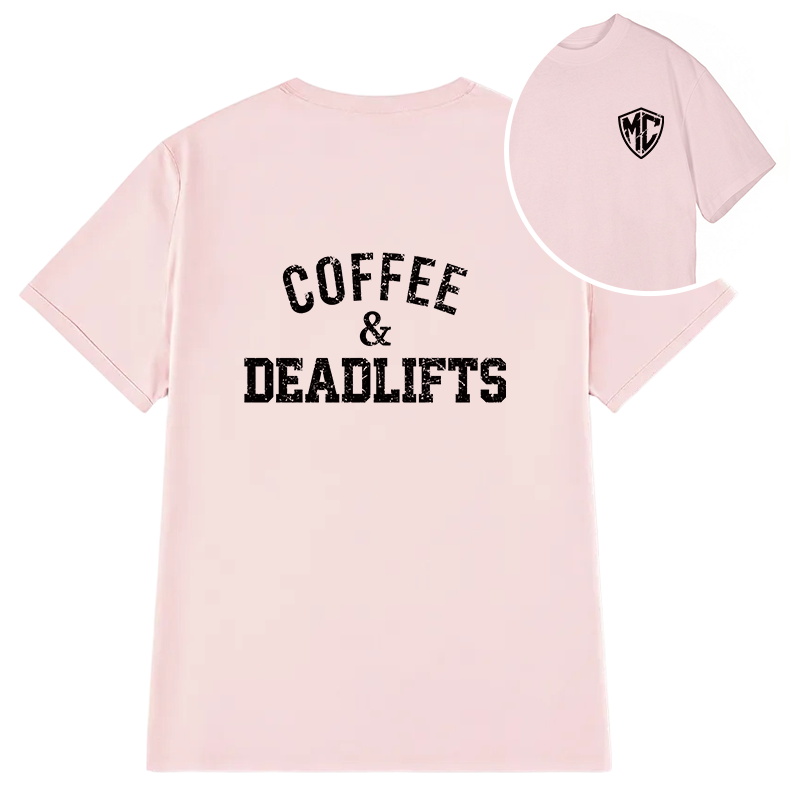 Modecanvas Coffee and Deadlifts DTG Printing Back Classic T-Shirt