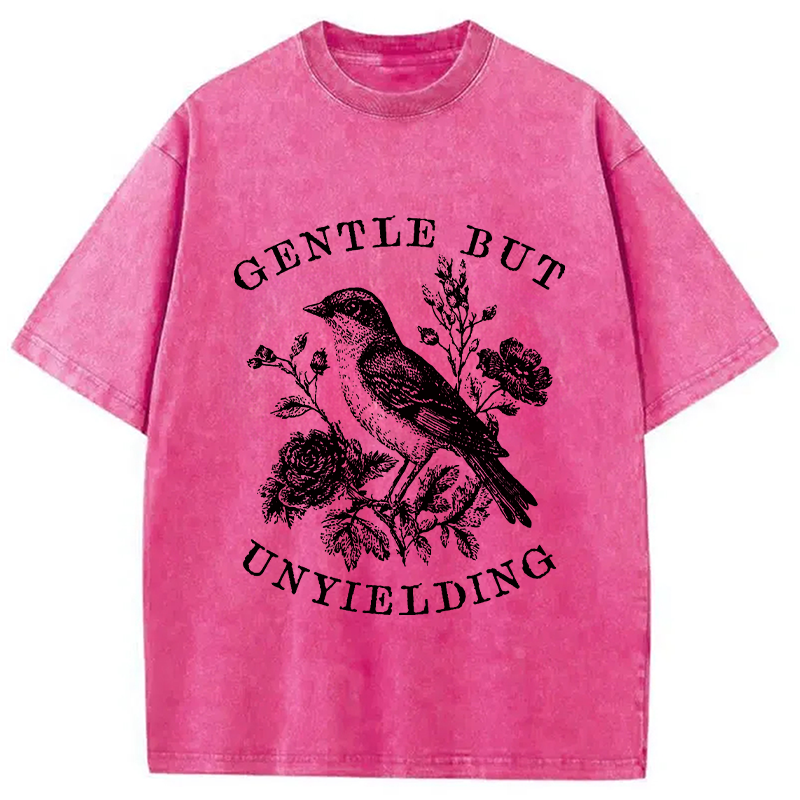 Modecanvas Gentle But Unyielding DTG Printing Washed T-Shirt-modecanvas