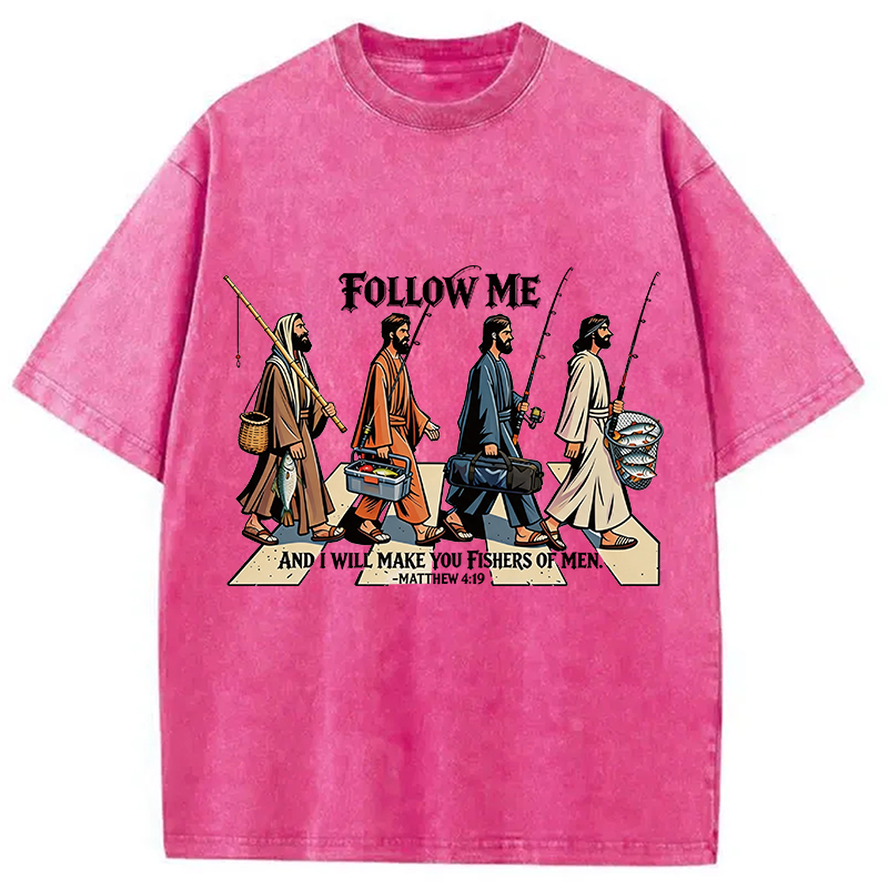 Modecanvas Fishers Of Men DTG Printing Washed T-Shirt