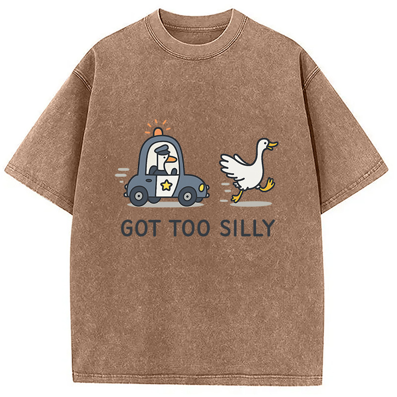 Modecanvas Retro Comfort Goose Washed T-Shirt