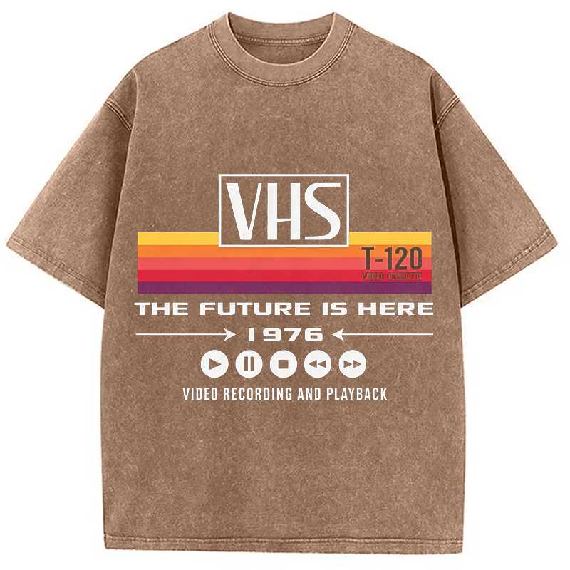 Modecanvas VHS Vintage Washed T-Shirt-modecanvas