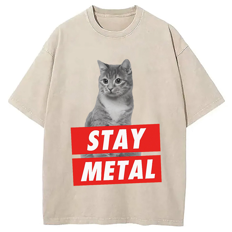 Modecanvas STAY METAL Washed T-Shirt