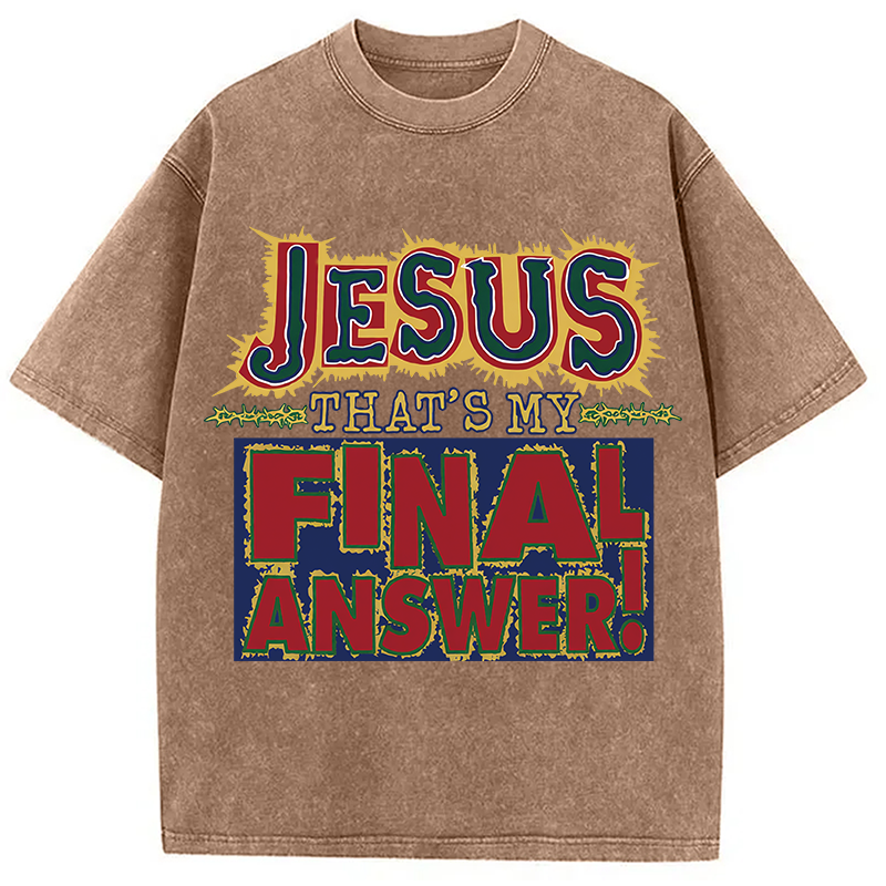 Modecanvas Jesus Bible Holy DTG Printing Washed T-Shirt