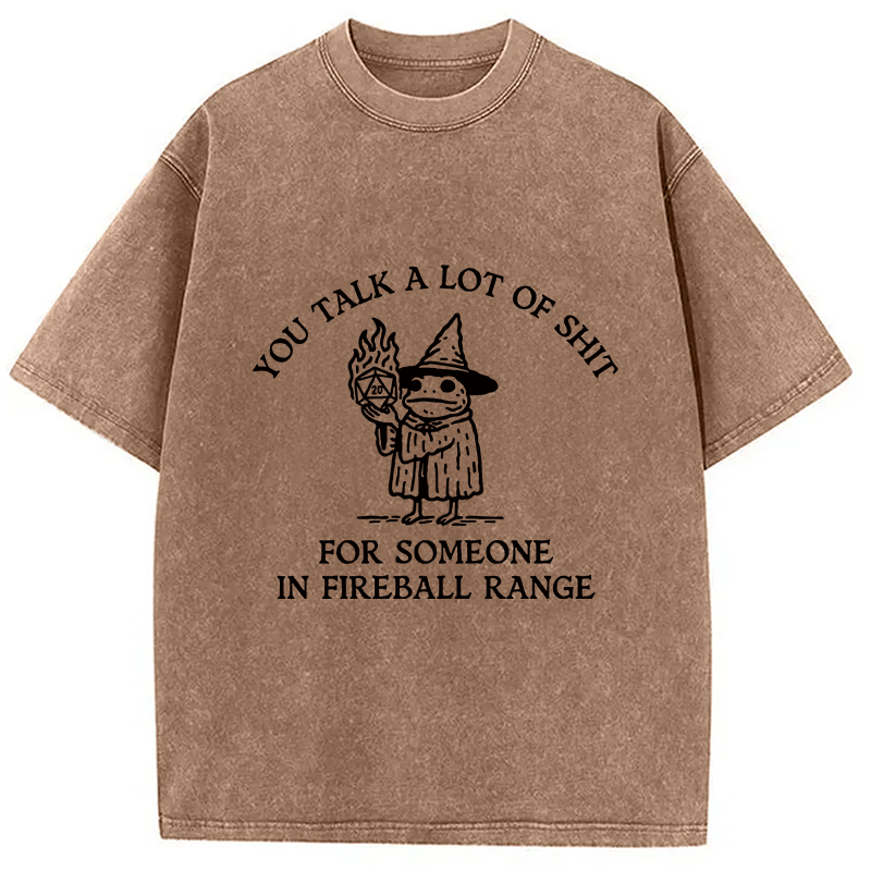 Modecanvas You Talk A Lot DTG Printing Washed T-Shirt