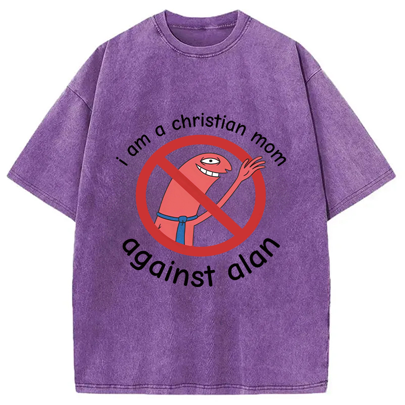 Modecanvas Funny Smiling Washed T-Shirt-modecanvas