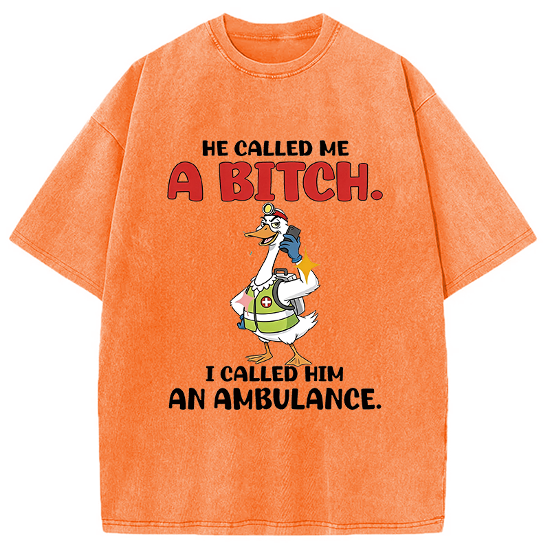 Modecanvas Duck Cancer DTG Printing Washed T-Shirt